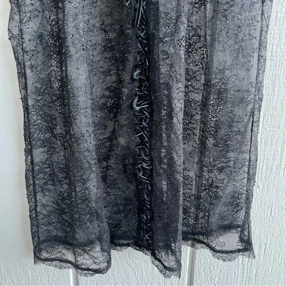 Victoria’s Secret Dream Angels Black Lace‎ Up Back Slip M